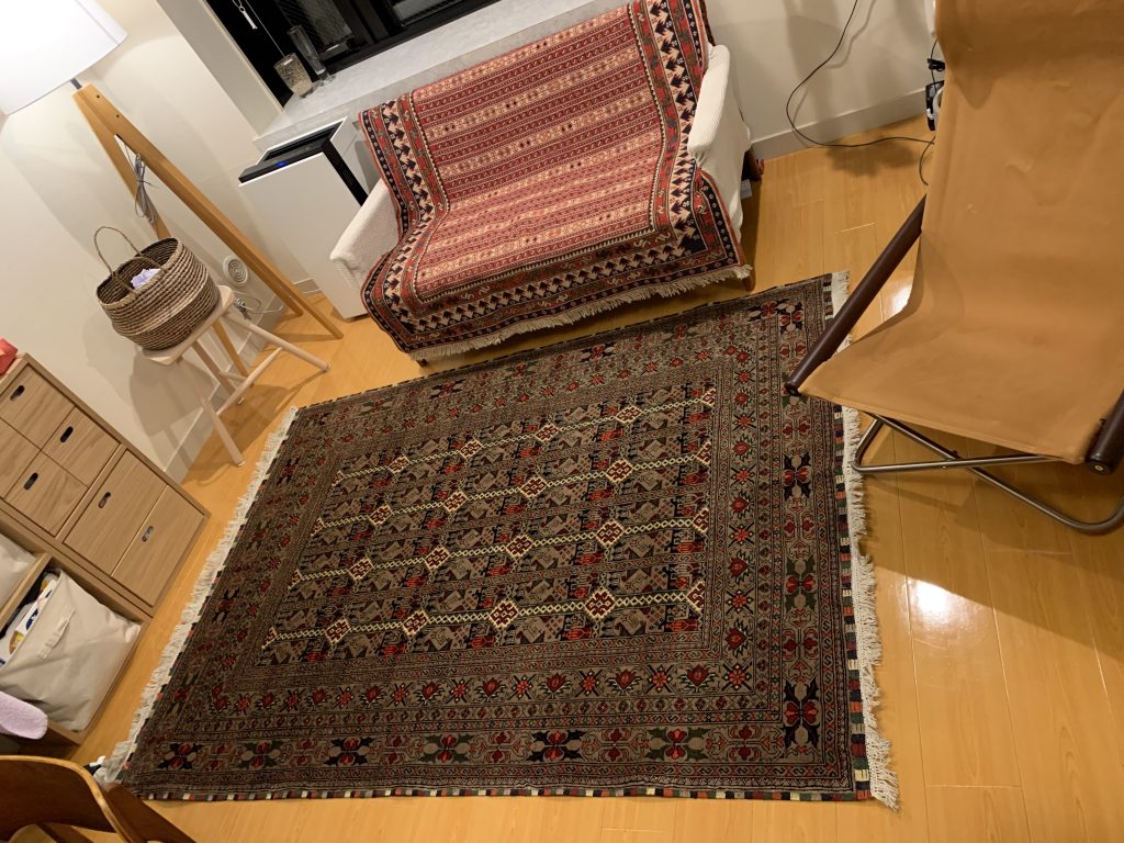 ペルシャ絨毯 トライバルラグ バルーチ族 194cm×143cm  アゼルバイジャンギリム 193cm×124cm
